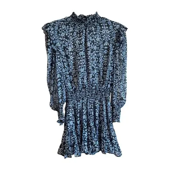 MISA Los Angeles x Revolve Gianna Mini Dress Nightshade Flora M NWT - Picture 6 of 7